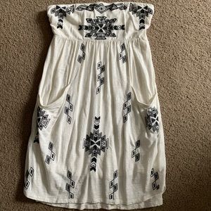 Strapless cotton summer dress